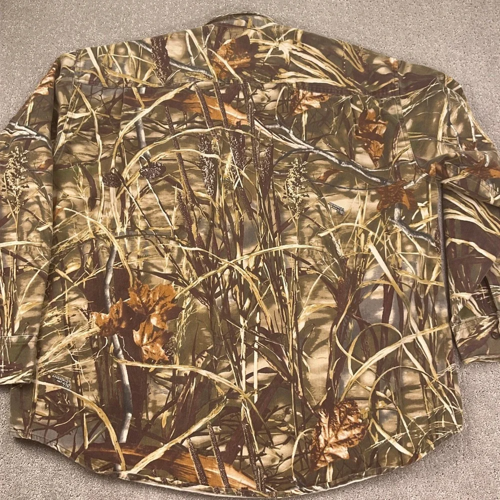 Cabelas‎ Advantage Shirt Mens XLarge Brown Woodland Camo Max-4 HD Long Sleeve